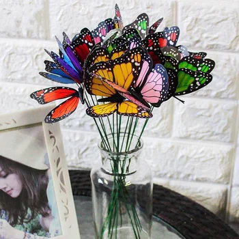 20 Ks 3D Butterfly Simulácia Motýľ Nepremokavé Záhrady, Kvetinové Svadobné Dvore Kvetináč Vonkajšie Kvetináče Dekorácie Obrázok
