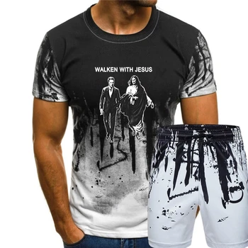 Walken s Ježišom Christopher Walken T-Shirt Long Sleeve Mikina s Kapucňou, Čierna(2) Obrázok